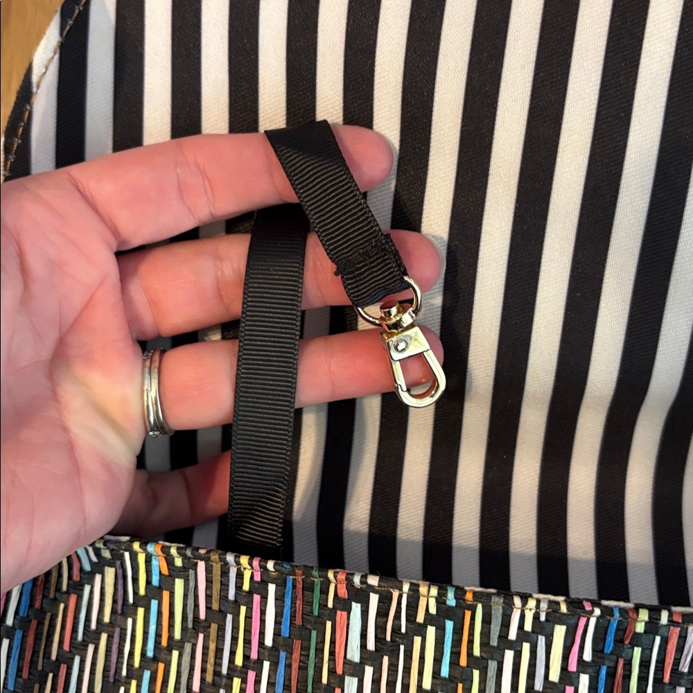 Betsey Johnson Sequin Straw Envelope Crossbody Clutch - Picture 6 of 9